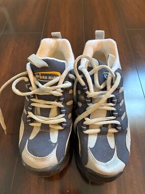Kids Navy and White Lace-Up Sneakers